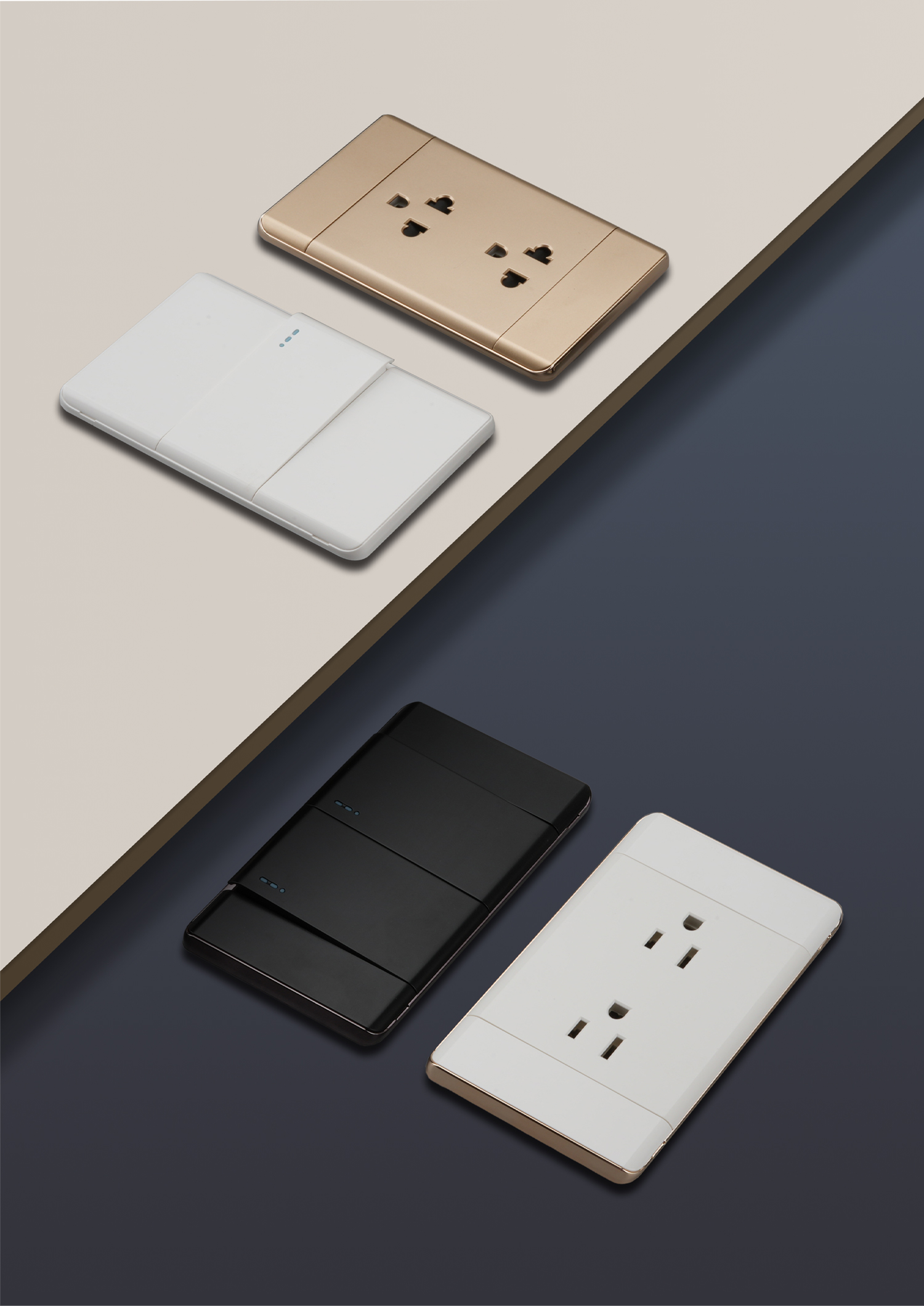 A6 Modern Luxury Thick 118 China House Light Wall Electric Switch And Sockets For Home